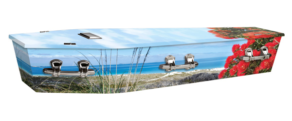 BEA02-EastCoast_Beach Beach Scene Funeral Casket