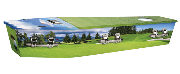 GLF03-Golf_Course Golf Course Funeral Casket