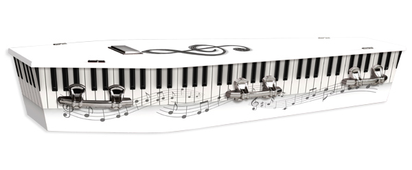 MUS04-Piano-Black_White Piano Funeral Casket