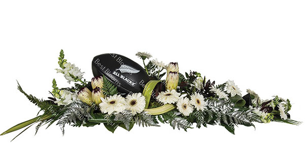All Blacks Fan Funeral Flowers