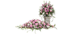 Beautiful Mauves Scene Funeral Flowers