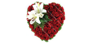 heart-tribute-rose Rose Heart Funeral Flowers