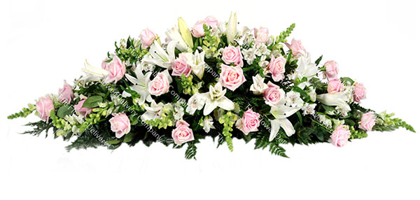 prem-coloured-spray Premium Coloured Casket Spray Funeral Flowers