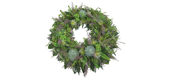 wreath-natural-garden Natural Garden Wreath Funeral Flowers