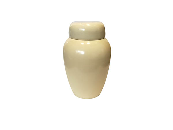 Ceramic Satin Yellow Urn