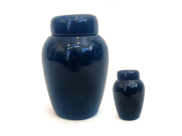 Ceramic Navy Blue Urn
