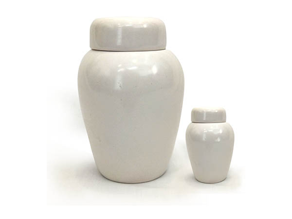 Ceramic Satin White Urn