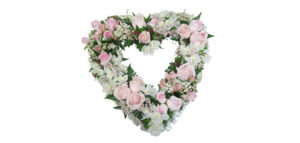 Open Heart Wreath Funeral Flowers
