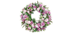 Pink Wreath Funeral Flowers