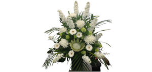 White Side Piece Funeral Flowers